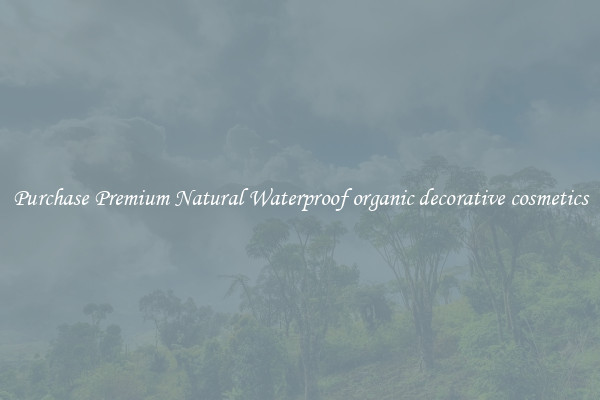 Purchase Premium Natural Waterproof organic decorative cosmetics