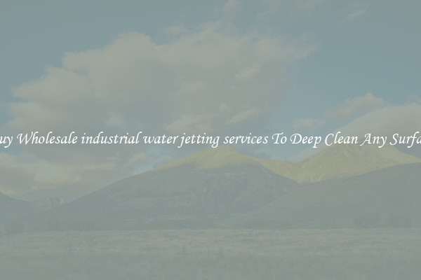 Buy Wholesale industrial water jetting services To Deep Clean Any Surface