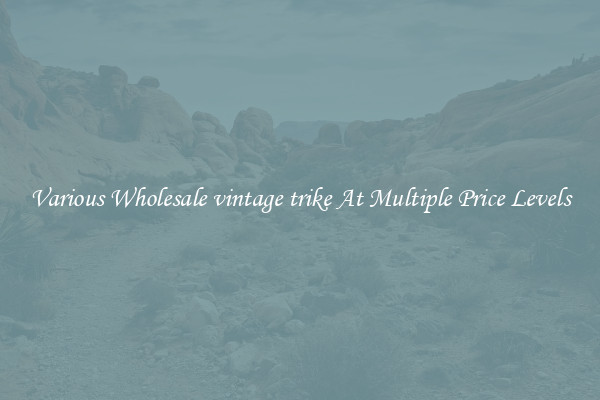 Various Wholesale vintage trike At Multiple Price Levels