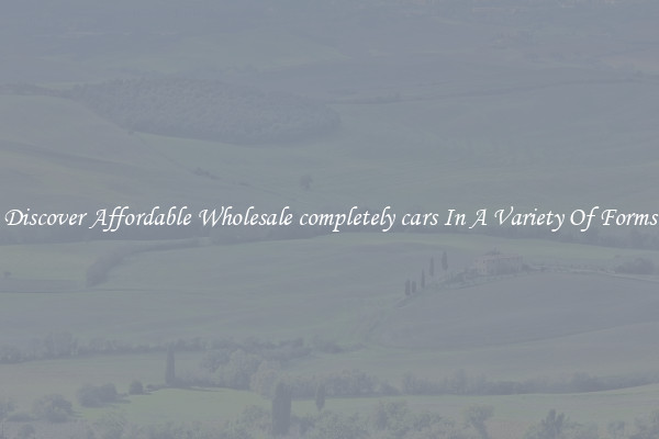 Discover Affordable Wholesale completely cars In A Variety Of Forms