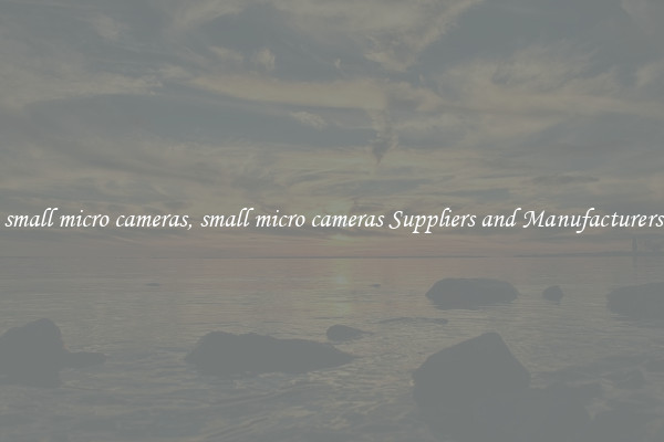 small micro cameras, small micro cameras Suppliers and Manufacturers