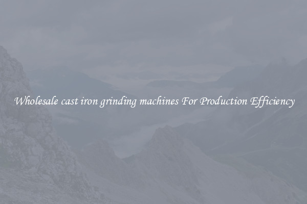 Wholesale cast iron grinding machines For Production Efficiency