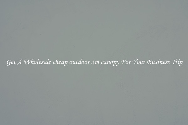 Get A Wholesale cheap outdoor 3m canopy For Your Business Trip