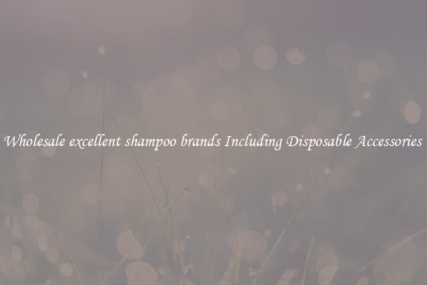 Wholesale excellent shampoo brands Including Disposable Accessories 